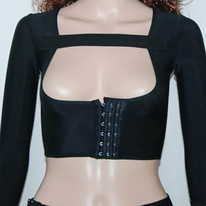Black Sleeves Posture Corrector Vest Shapewear MH1846