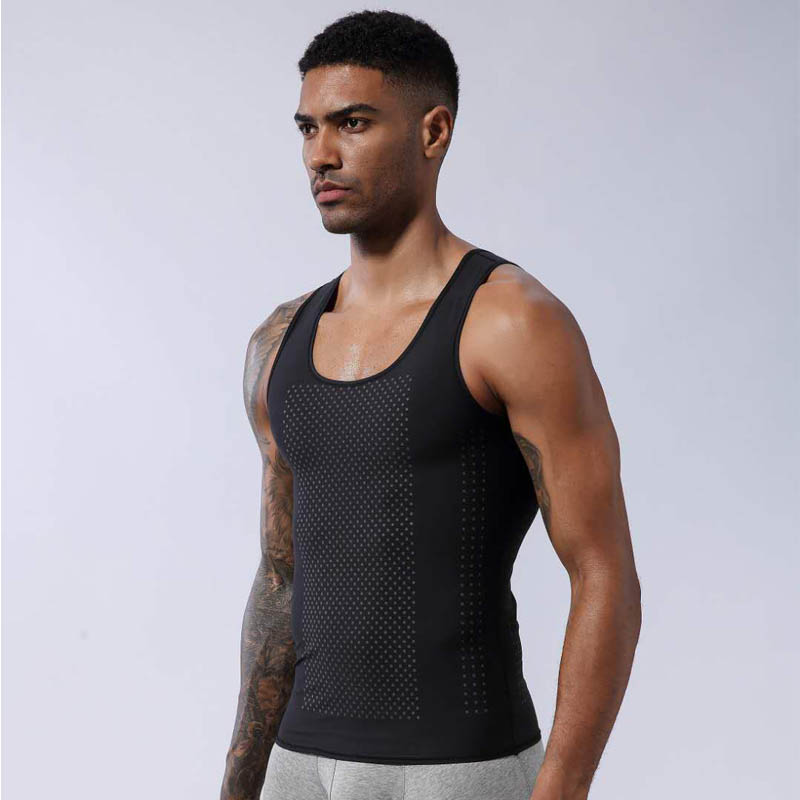 Men's Compression Shirt Slimming Body Shaper Vest MH1912