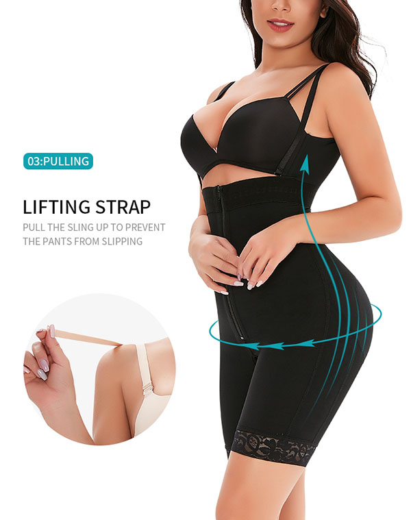 the product details of Zipper Tummy Control thong shapewear Women Shapewear Supplier 
