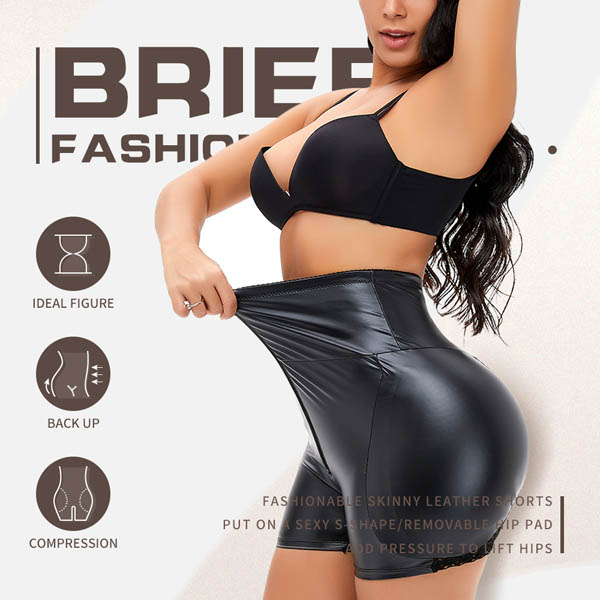 Wholesale High Waisted Leather Shorts