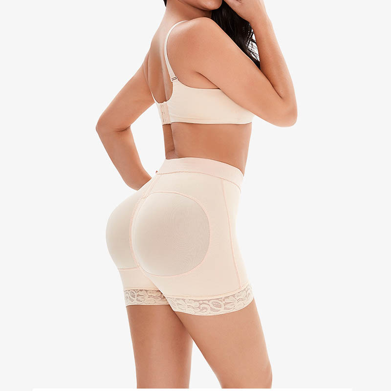 Skin Color High Waist Shaping Shorts 
