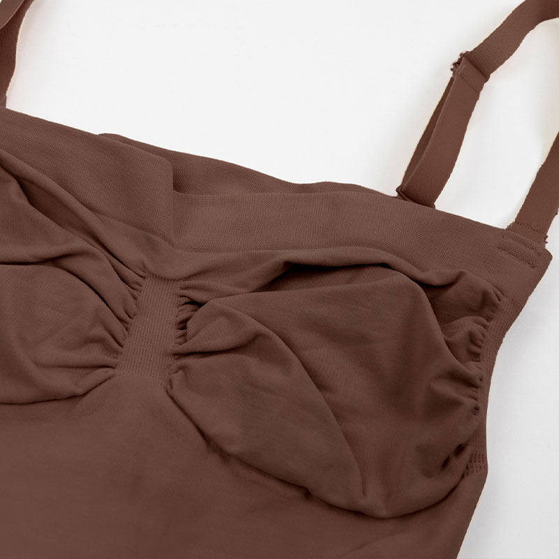 strapless shapewear chest design lays flat on white background