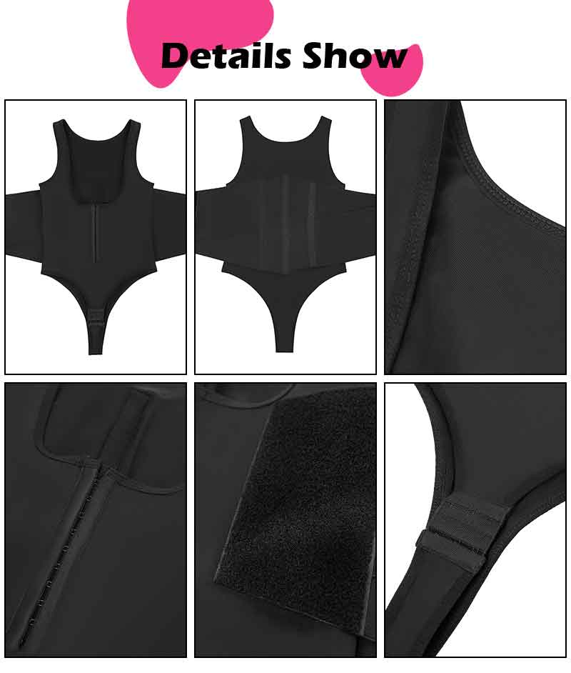 the tummy control Waist Trainer Bodysuit by a detail