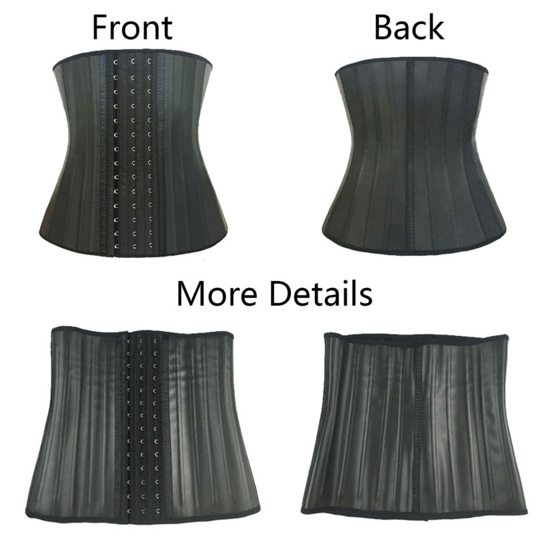durable smooth leather waist trainer detail