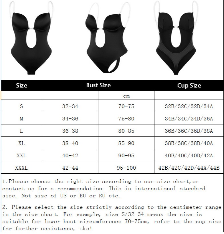 Deep Plunge Bodysuit: Seamless for Low-Cut Styles size detail