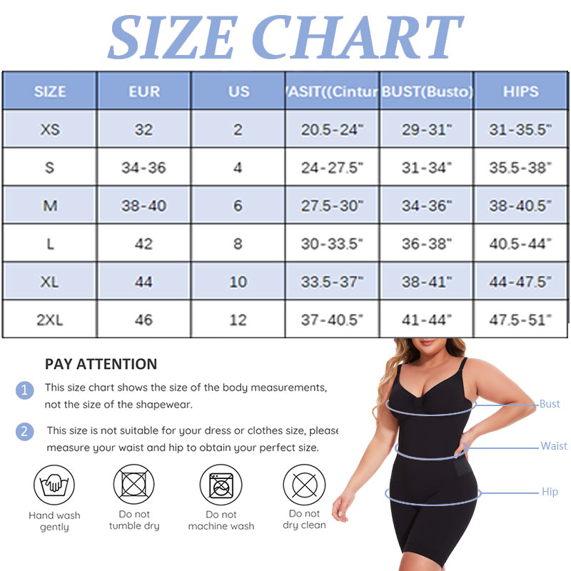 sculpt rear release bodysuit by size detail