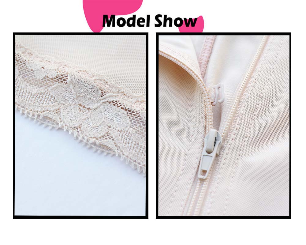 Lace Butt Lifting Body Shaper Bodysuit model show