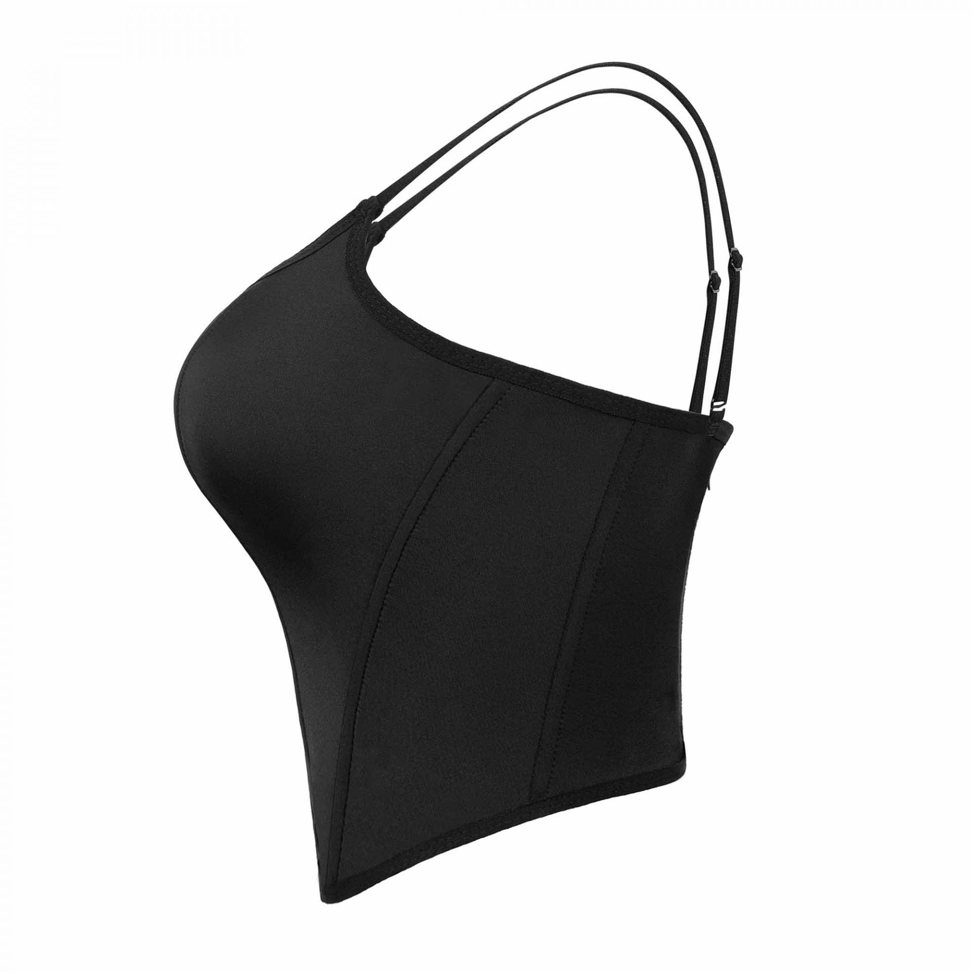 Rear Zipper Adjustable Straps Square Neck Corset side view