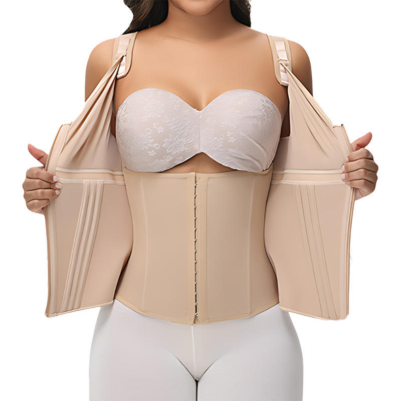 Women Zipper Bra Shaper Breathable Double Shaping Tummy Adjustable MT000924
