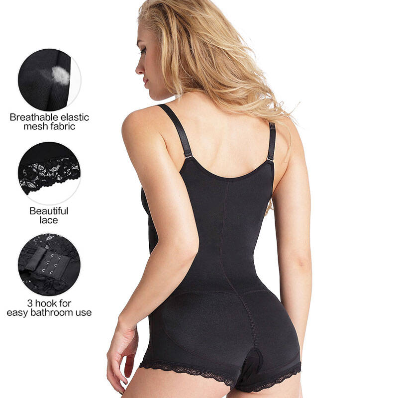 Zipper Tummy Control Bodysuit Postpartum MH1307