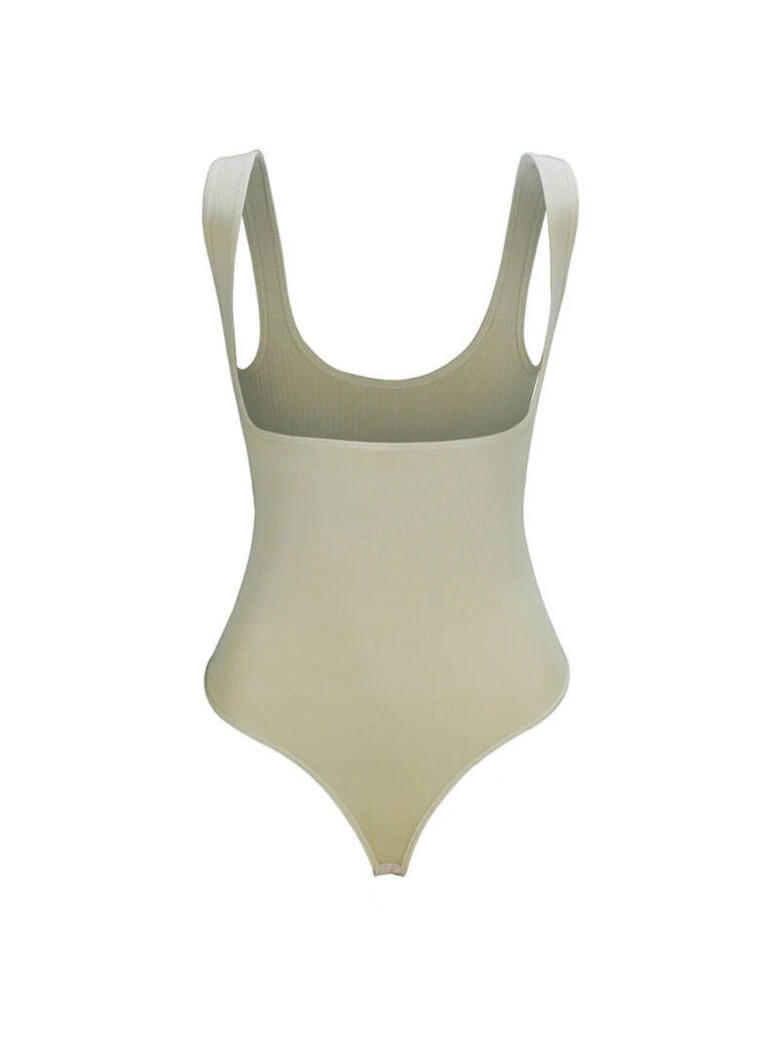 Seamless Open-Bust Tummy Control Thong Bodysuit - alternate view