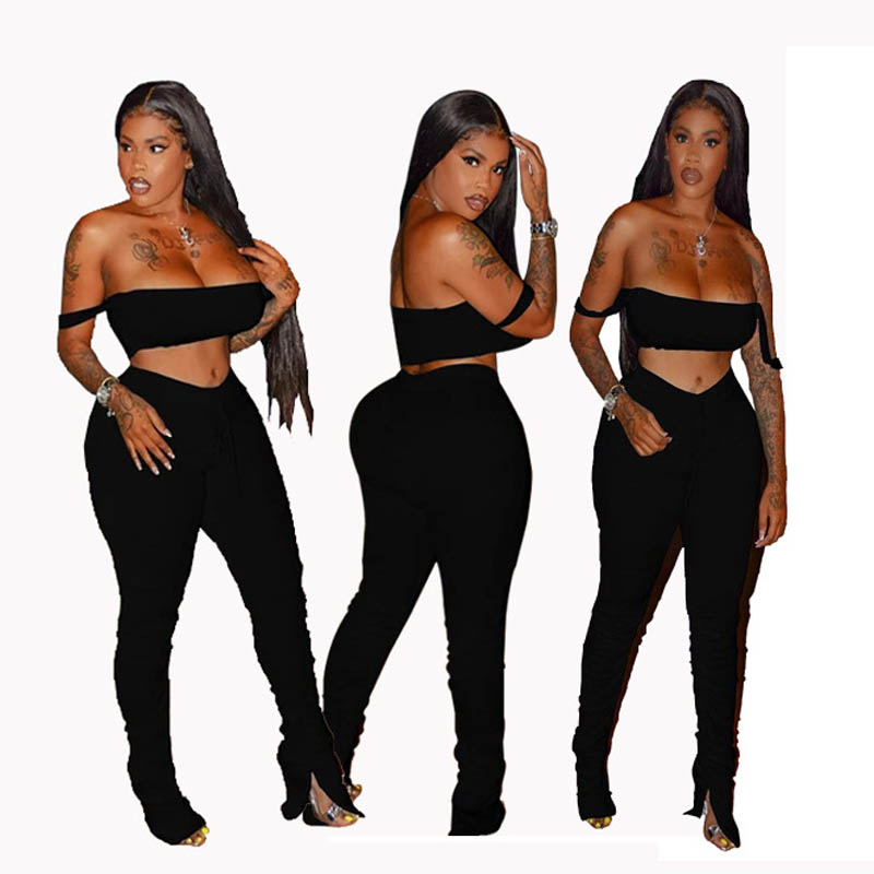 Crop Top + Skinny Stacked Joggers