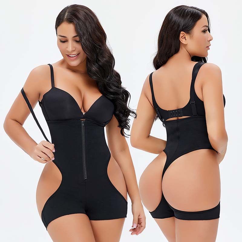 Wholesale Butt Lifter Tummy Control Zip Up Full Body Shaper – MHW100026B