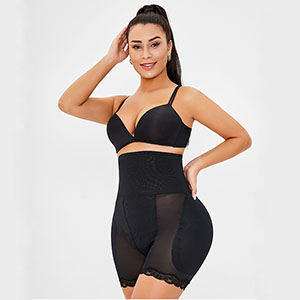 Custom High Waisted Tummy Shapewear Shorts Wholesale MHW100027B