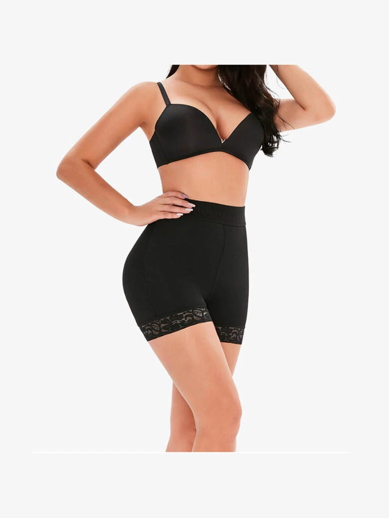 lace trim shapewear shorts - alternate view
