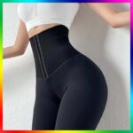 Wholesale High Waisted Black Leggings Body Shaper Pants MH133566B
