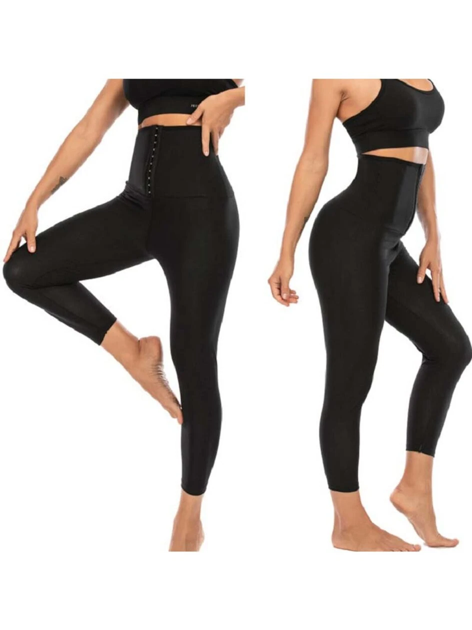 3-Row Hook Waist Trainer Sauna Pants