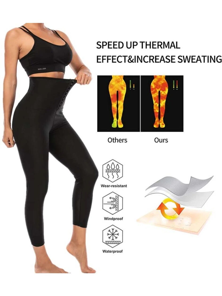 3-Row Hook Waist Trainer Sauna Pants
