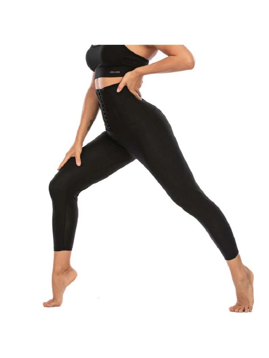 3-Row Hook Waist Trainer Sauna Pants