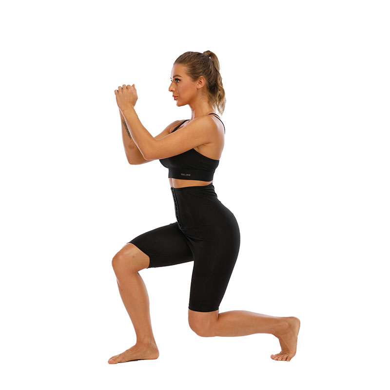 Hook-Eye Waist Trainer Leggings Short Summer Body Shaper Yoga Pants MHW100254