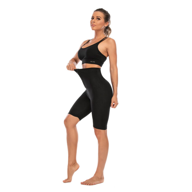 Hook-Eye Waist Trainer Leggings Short Summer Body Shaper Yoga Pants MHW100254