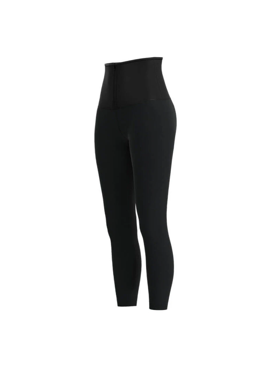 High-Waist Cone Corset Cropped Leggings with YKK Zipper