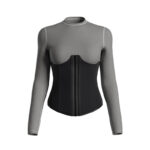 Wholesale Slimming Body Shaper With Zipper Compression T Shirt MHW100228B