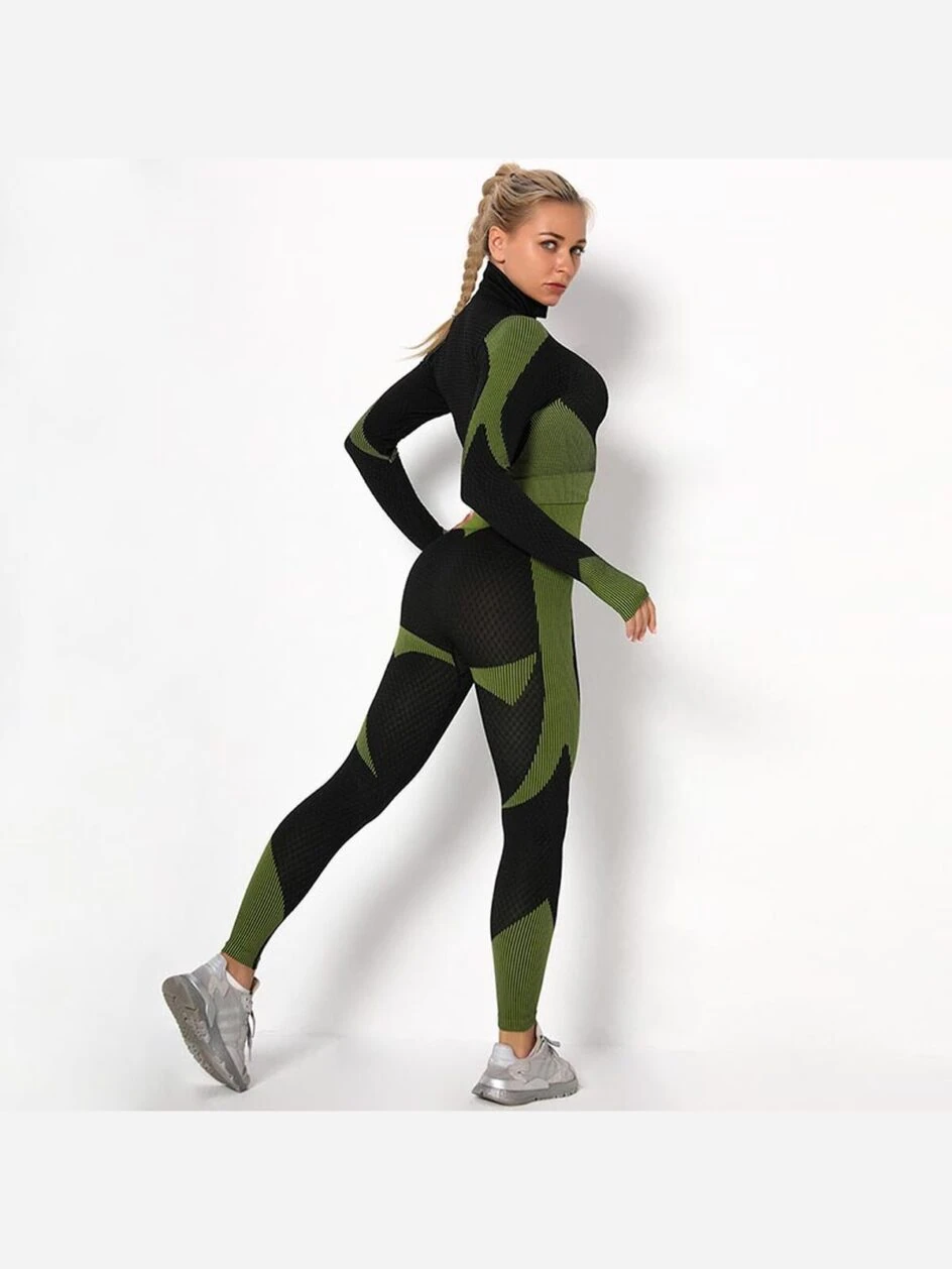 Yoga Leggings Set Women’s Workout Set 3 Piece Tracksuit MH13926 – Gallery