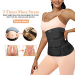 Neoprene Waist Trainer for Women 3 Straps Tummy Control Workout Corset