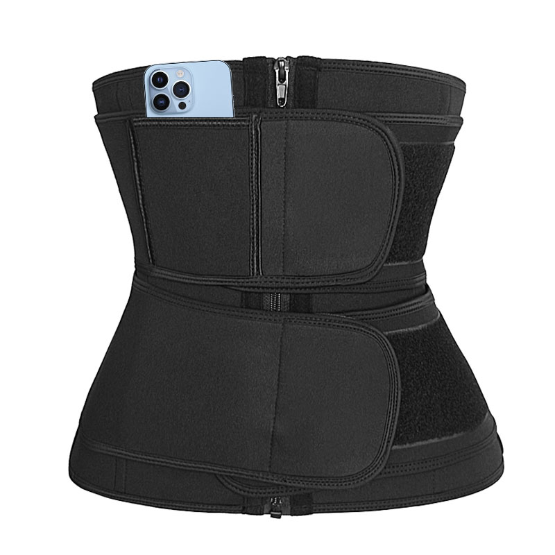 Neoprene Waist Trainer Double Belt  With Phone Pocket MH1755