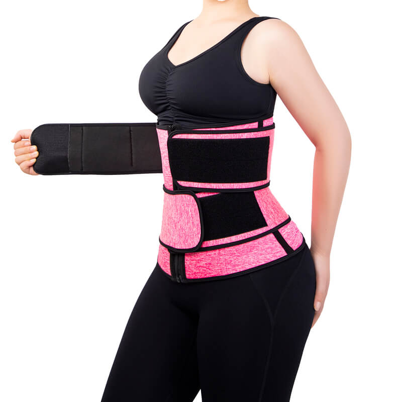 Double Belts Neoprene Waist Trainer With Phone Pocket  - MH1755SP