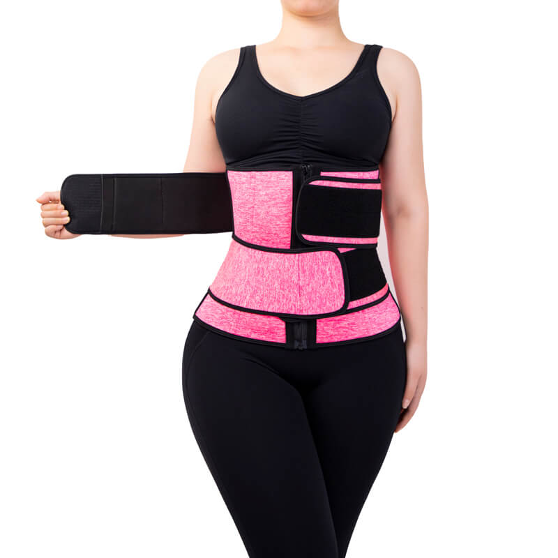 Double Belts Neoprene Waist Trainer With Phone Pocket  - MH1755SP