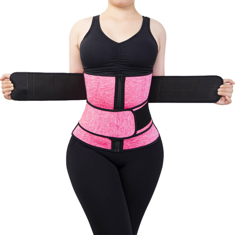 Double Belts Neoprene Waist Trainer With Phone Pocket  - MH1755SP