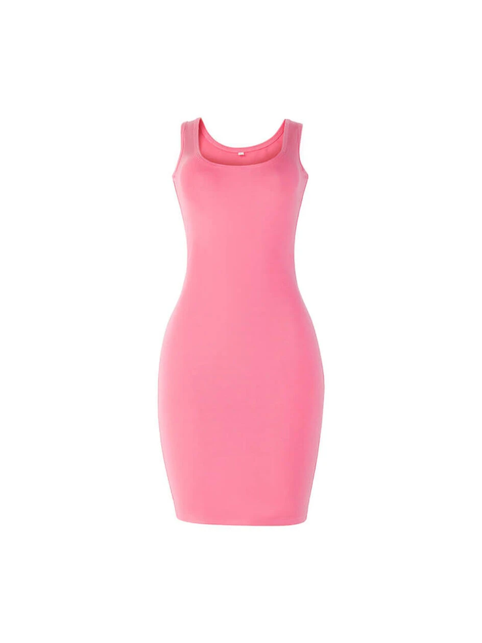 Built in Bra Sleeveless Midi Loung Dress, Crew Neck, MT000345P – Gallery