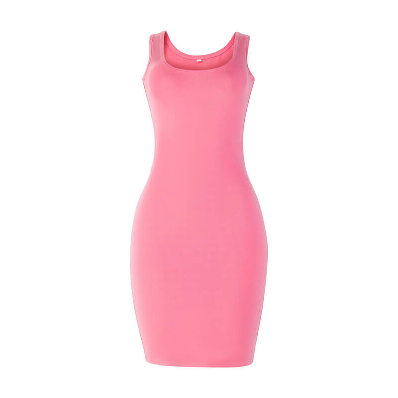 Wholesale Built in Bra Sleeveless Midi Loung Dress, Crew Neck, MT000345P