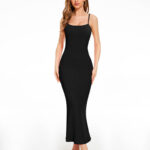Wholesale Lounge Dress Soft Lounge Long Slip Dress in Black – MT000298B