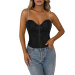 Wholesale Lace Corset Top Black Bustier Corset  For Women MHW100763B