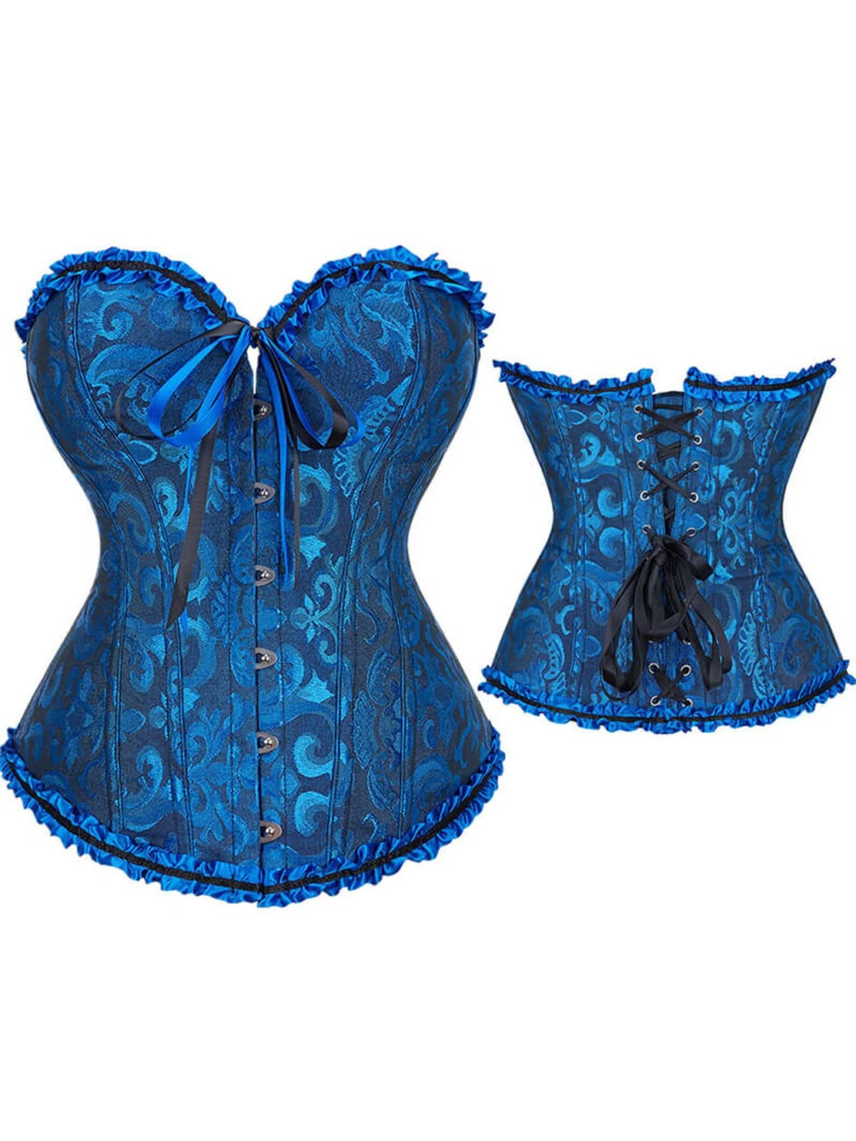 Front Lace Up Overbust Corset