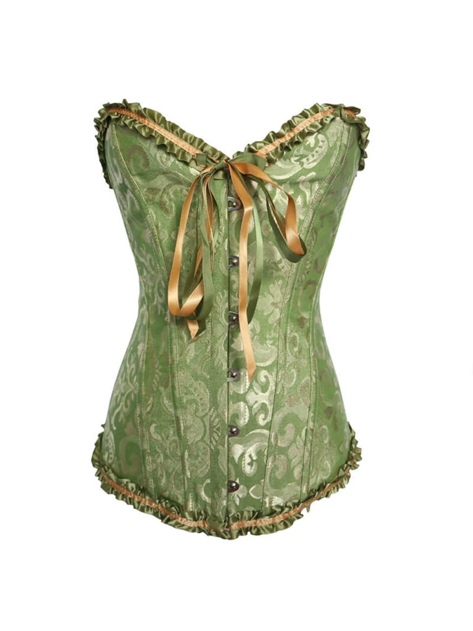 Front Lace Up Overbust Corset