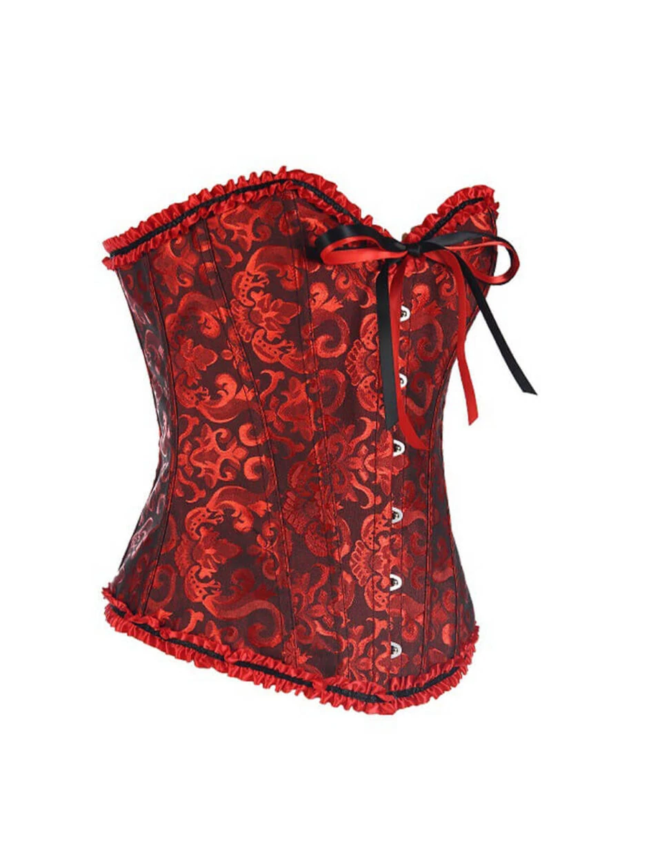 Front Lace Up Overbust Corset