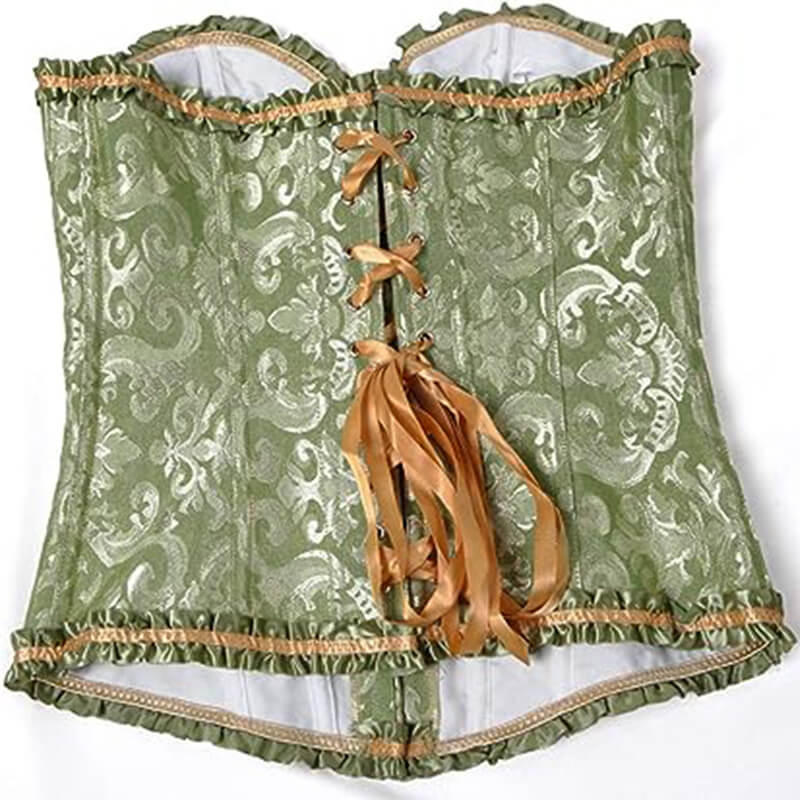 Wholesale Lace Up Boned Overbust Corset Bustier – MH1035