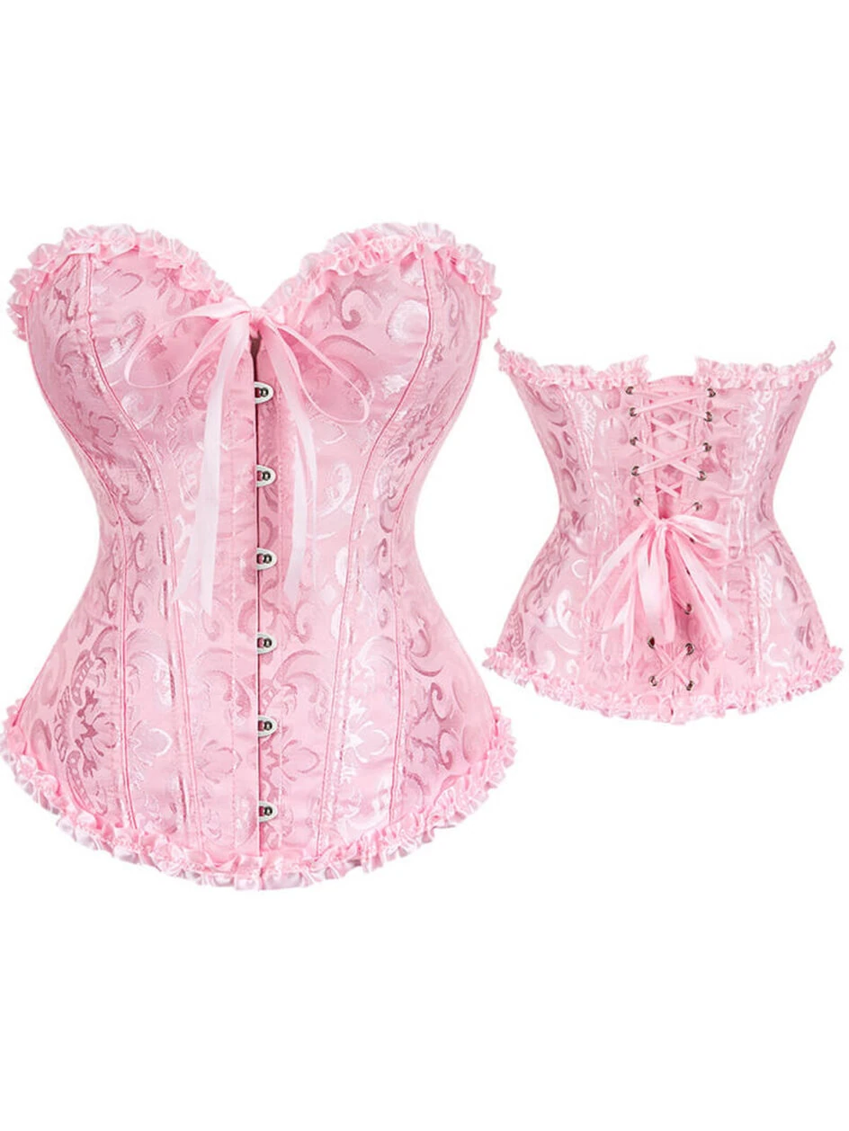 Front Lace Up Overbust Corset