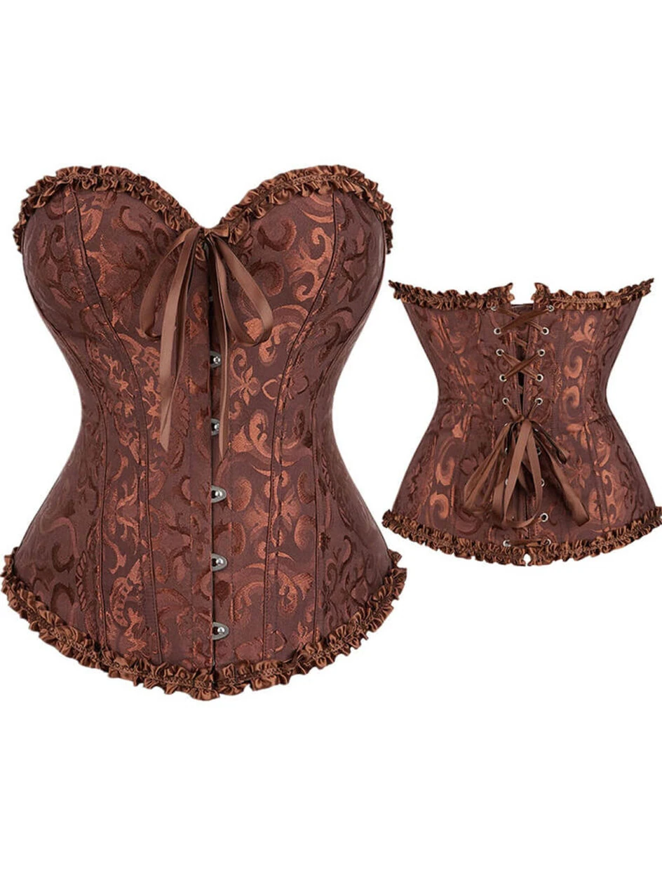 Front Lace Up Overbust Corset