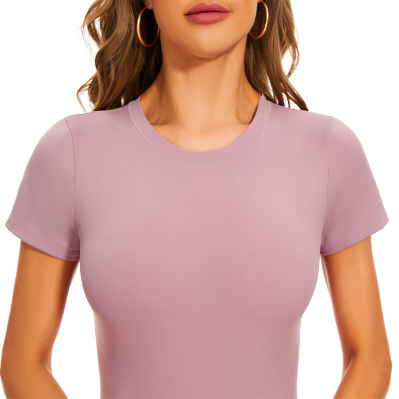 NANBIN Factory Wholesale T Shirt Bodysuit In Purple MT000353PU