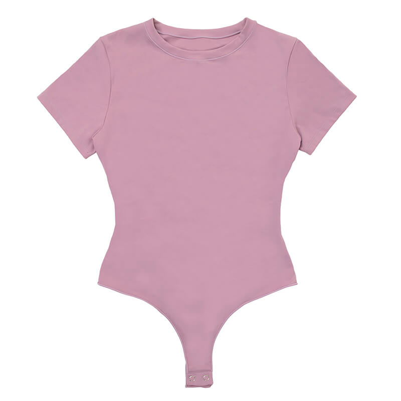 NANBIN Factory Wholesale T Shirt Bodysuit In Purple MT000353PU