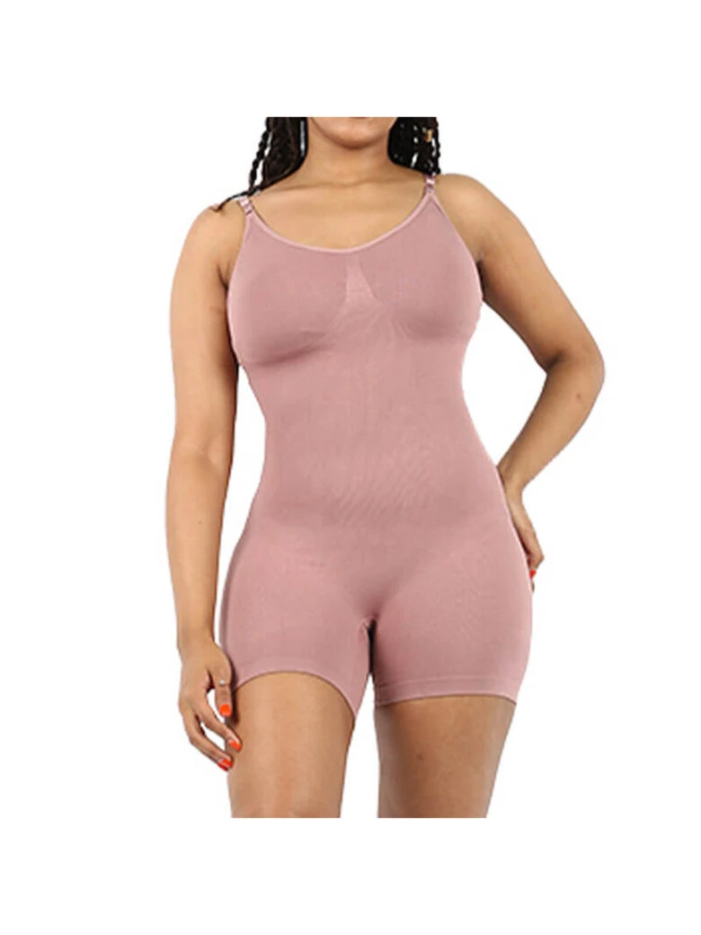 Seamless Ladies Shapewear Bodysuit with Open Crotch - alternate view