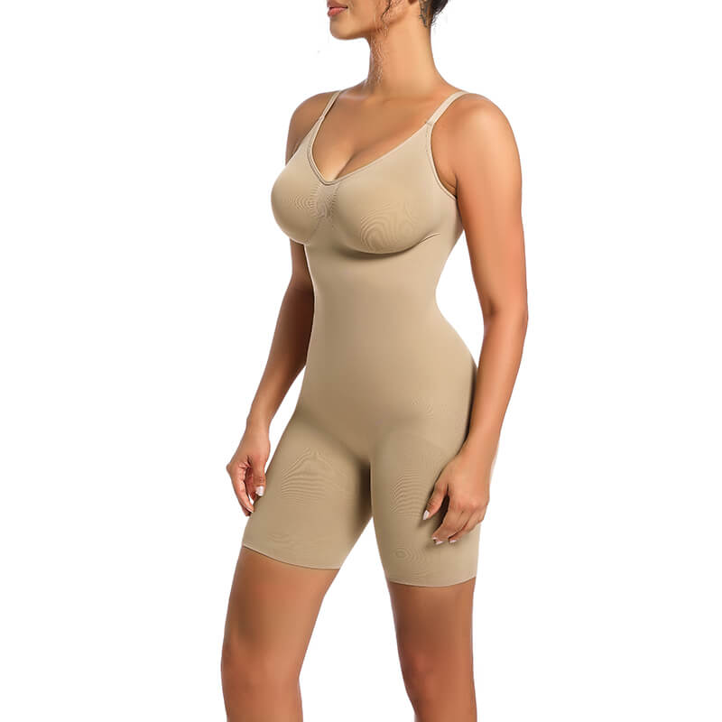Seamless Shaping Mid-Thigh Bodysuit Shapewear Nanbin Wholesale – MT000292K - alternate view