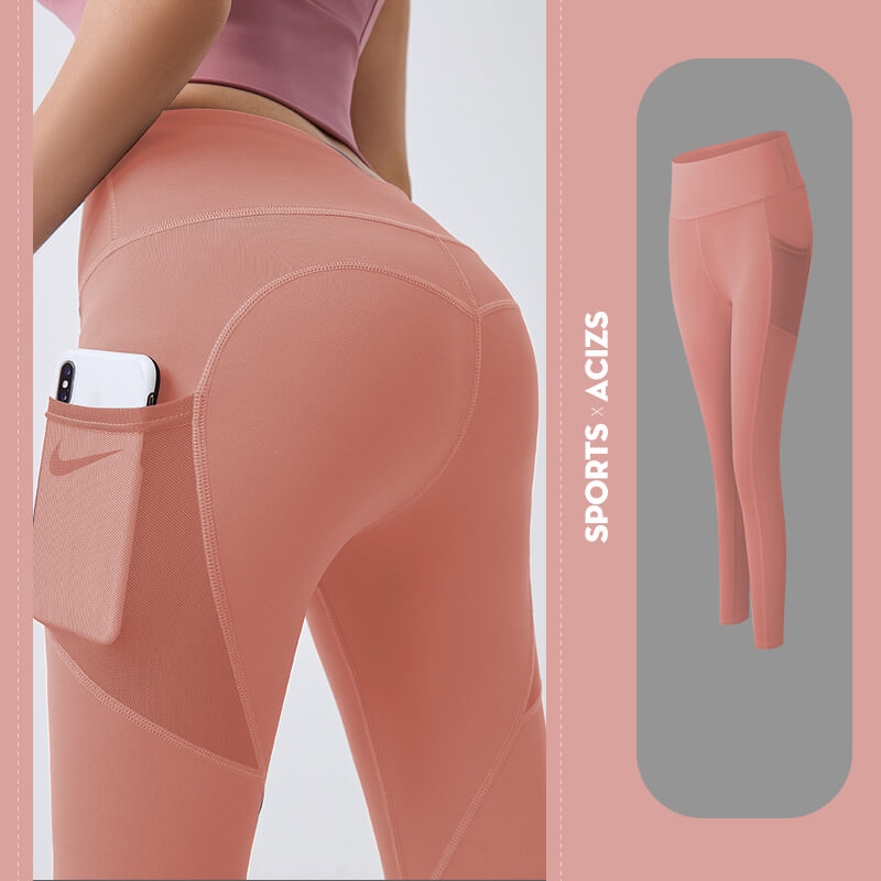Wholesale Running Leggings With Phone Pocket MHW133579