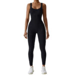 Nanbin Wholesale Black Unitard Jumpsuit Seamless Activewear Romper – MH133767