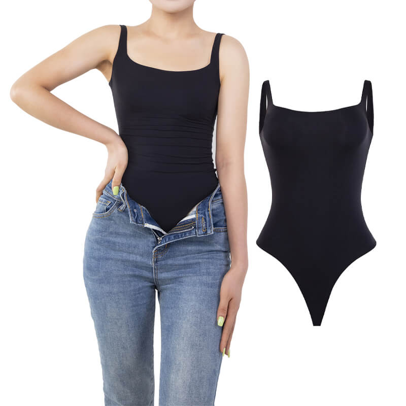 Sleeveless Tank Square Neck Bodysuit Nanbin Wholesale – MT000305